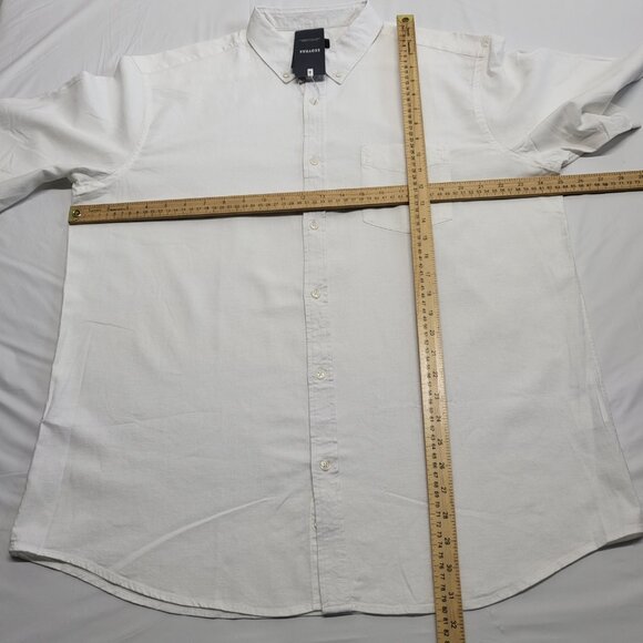 Sedyrak Mens Shirt Linen Blend XL Button Up Short Sleeve White Premium NWT - Picture 11 of 13